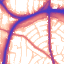 Daytime road noise heatmap for NW11 0ES
