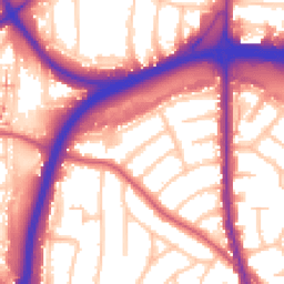 Daytime road noise heatmap for NW11 0ET