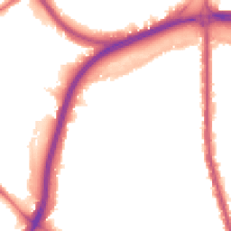 Night-time road noise heatmap for NW11 0EU