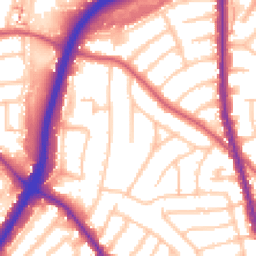 Daytime road noise heatmap for NW11 0EX