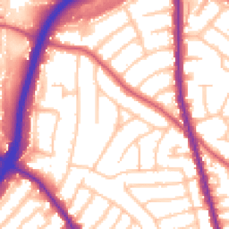 Daytime road noise heatmap for NW11 0HU