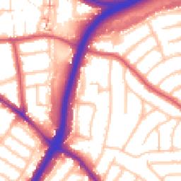 Daytime road noise heatmap for NW11 0JJ