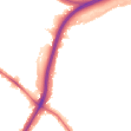 Night-time road noise heatmap for NW11 0JJ