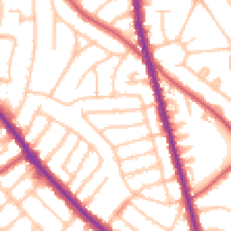 Daytime road noise heatmap for NW11 0LU