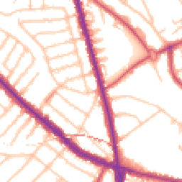 Daytime road noise heatmap for NW11 0NX