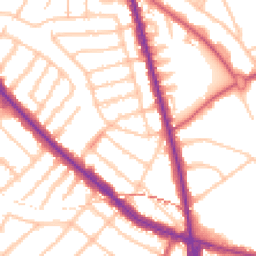 Daytime road noise heatmap for NW11 0RX