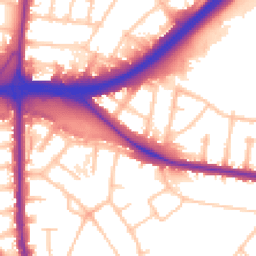 Daytime road noise heatmap for NW11 6BH