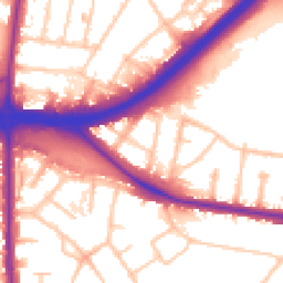 Daytime road noise heatmap for NW11 6BP