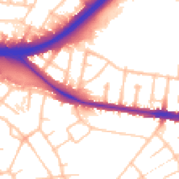 Daytime road noise heatmap for NW11 6DJ