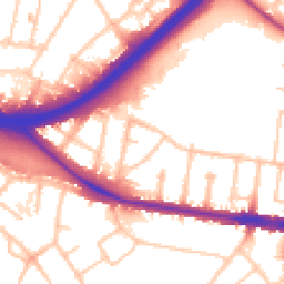 Daytime road noise heatmap for NW11 6DR