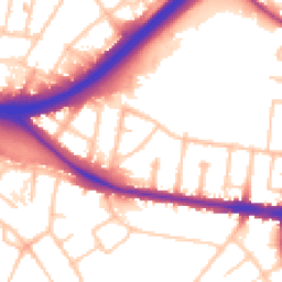 Daytime road noise heatmap for NW11 6DU