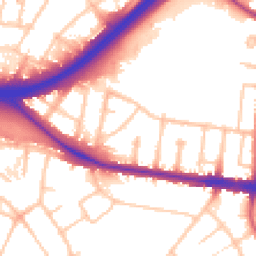 Daytime road noise heatmap for NW11 6DX