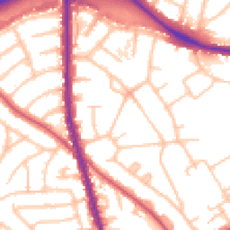 Daytime road noise heatmap for NW11 6ES