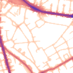 Daytime road noise heatmap for NW11 6HE