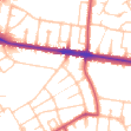 Daytime road noise heatmap for NW11 6NE