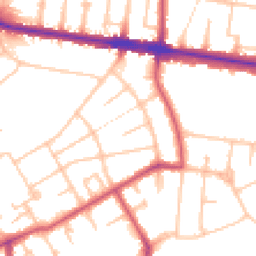 Daytime road noise heatmap for NW11 6NP