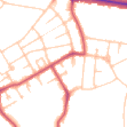 Daytime road noise heatmap for NW11 6QD