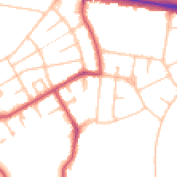 Daytime road noise heatmap for NW11 6QG