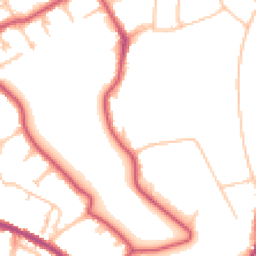 Daytime road noise heatmap for NW11 6TR