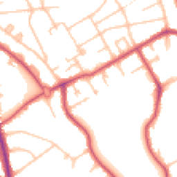 Daytime road noise heatmap for NW11 7AR