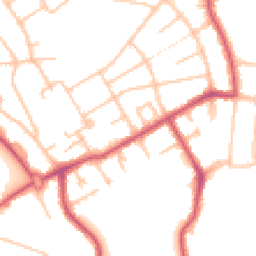 Daytime road noise heatmap for NW11 7BB