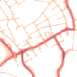 Daytime road noise heatmap for NW11 7BE