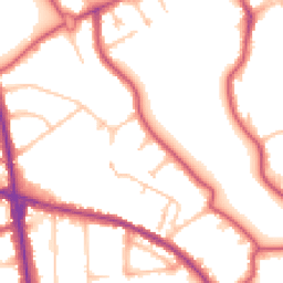 Daytime road noise heatmap for NW11 7DS