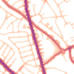 Daytime road noise heatmap for NW11 7ER