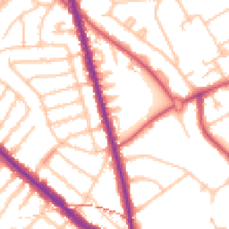 Daytime road noise heatmap for NW11 7EX
