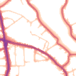 Daytime road noise heatmap for NW11 7HF