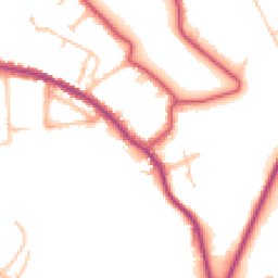 Daytime road noise heatmap for NW11 7HG