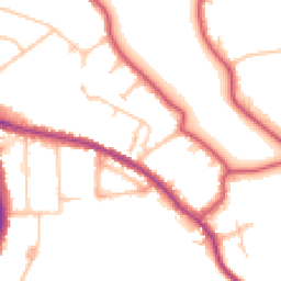 Daytime road noise heatmap for NW11 7HQ
