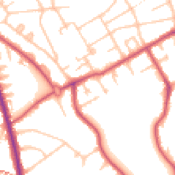 Daytime road noise heatmap for NW11 7LN