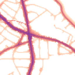 Daytime road noise heatmap for NW11 7PT
