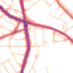 Daytime road noise heatmap for NW11 7QG