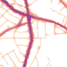 Daytime road noise heatmap for NW11 7SA