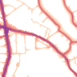 Daytime road noise heatmap for NW11 7SG