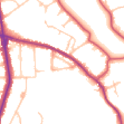Daytime road noise heatmap for NW11 7SL