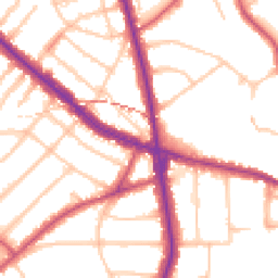 Daytime road noise heatmap for NW11 8AB