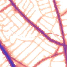 Daytime road noise heatmap for NW11 8HH