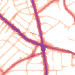 Daytime road noise heatmap for NW11 8LE