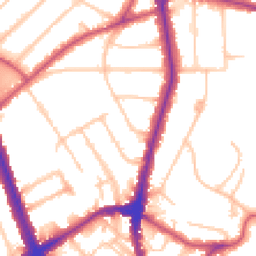 Daytime road noise heatmap for NW11 8NL