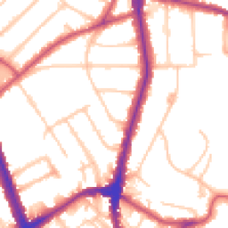 Daytime road noise heatmap for NW11 8NP