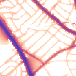 Daytime road noise heatmap for NW11 8PB