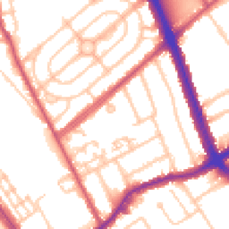 Daytime road noise heatmap for NW11 8SP