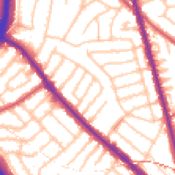Daytime road noise heatmap for NW11 9AP