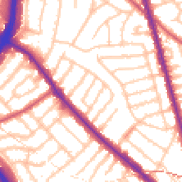 Daytime road noise heatmap for NW11 9AR