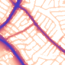 Daytime road noise heatmap for NW11 9DG