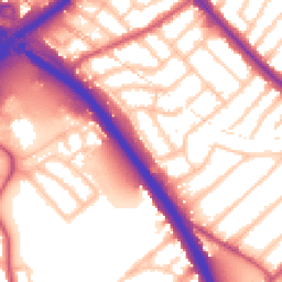 Daytime road noise heatmap for NW11 9EH