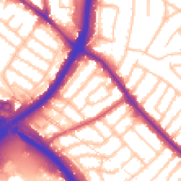 Daytime road noise heatmap for NW11 9HD